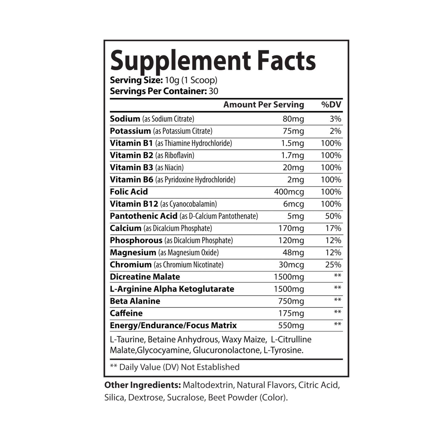 STAMINA POTION - Pre-Workout Supplement, Watermelon (300g, 10.58oz)