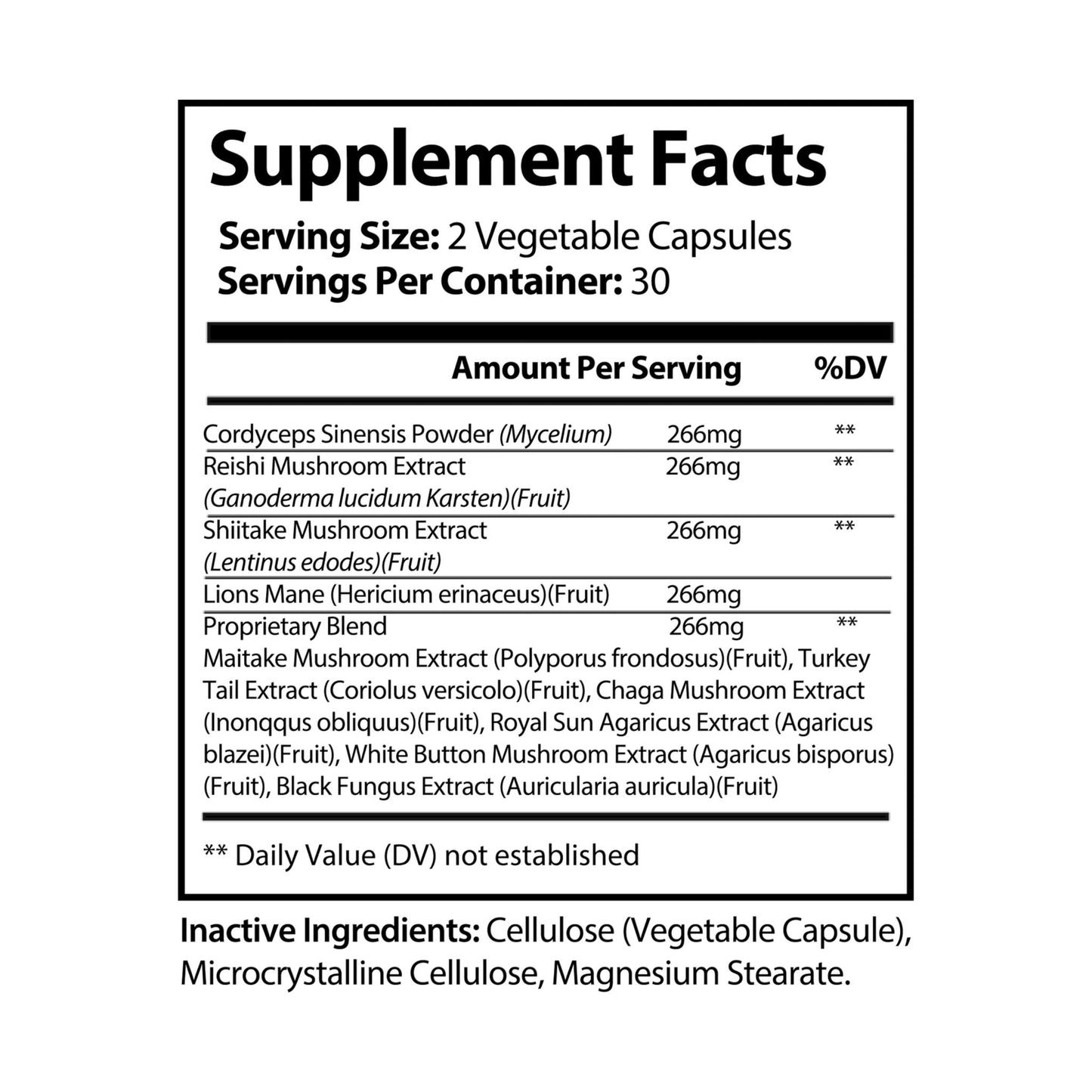 MANA POTION - Mushroom Blend Supplement (60 Capsules)
